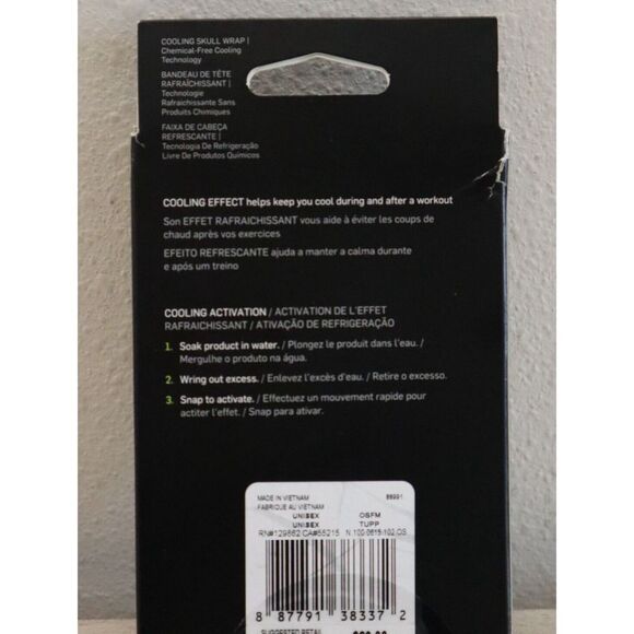 Nike N.100.0615.102 Unisex Sz OSFM White Cooling Football Skull Wrap - Picture 2 of 4